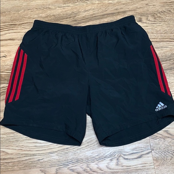 adidas Pants - Adidas Black & Red Shorts Size Large